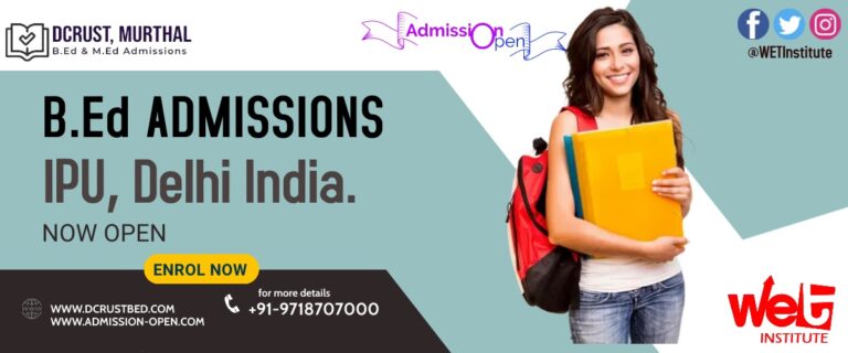 IPU B.Ed Admission 2024 - DCRUST Admissions Open