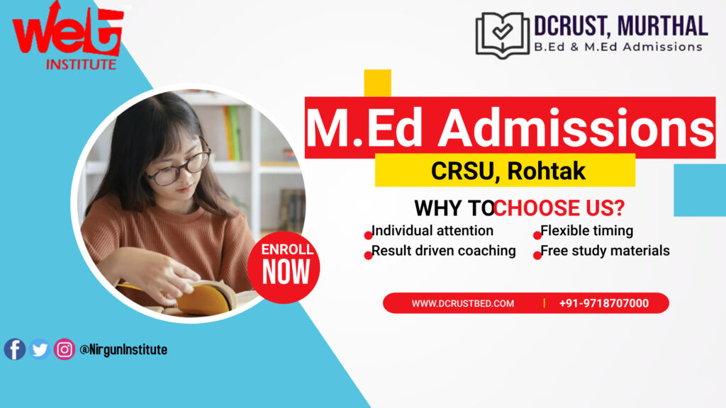 CRSU M.ED admission wet institute